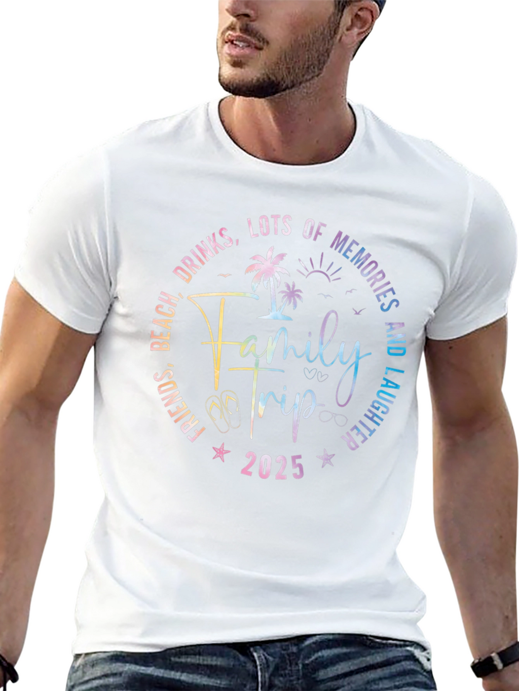 Family Trip 2025 T-Shirt - Beach Vacation Tee