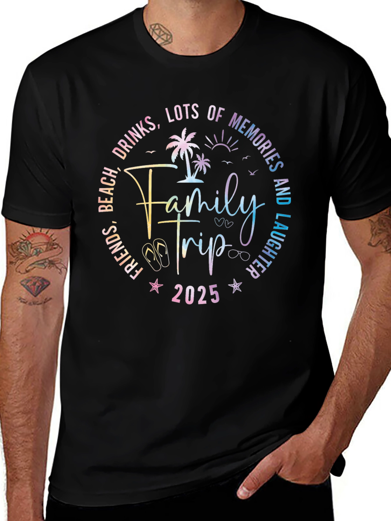 Family Trip 2025 T-Shirt - Beach Vacation Tee