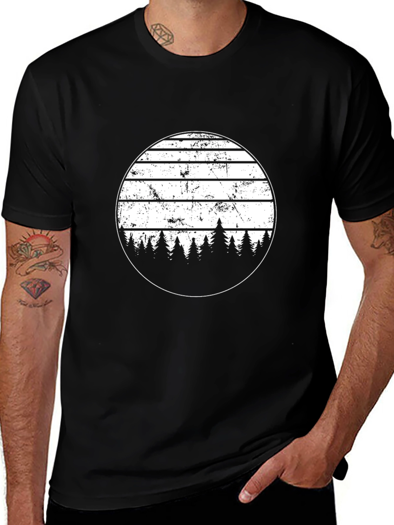 Retro Mountain Sunset T-Shirt