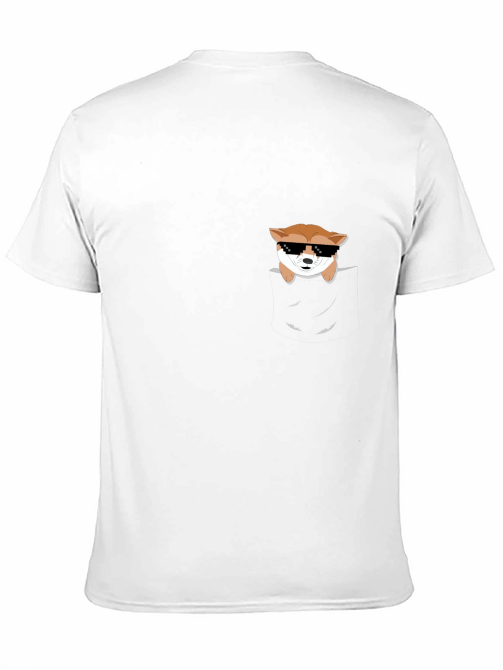 Cool Doge Pocket T-Shirt - Funny Meme Tee