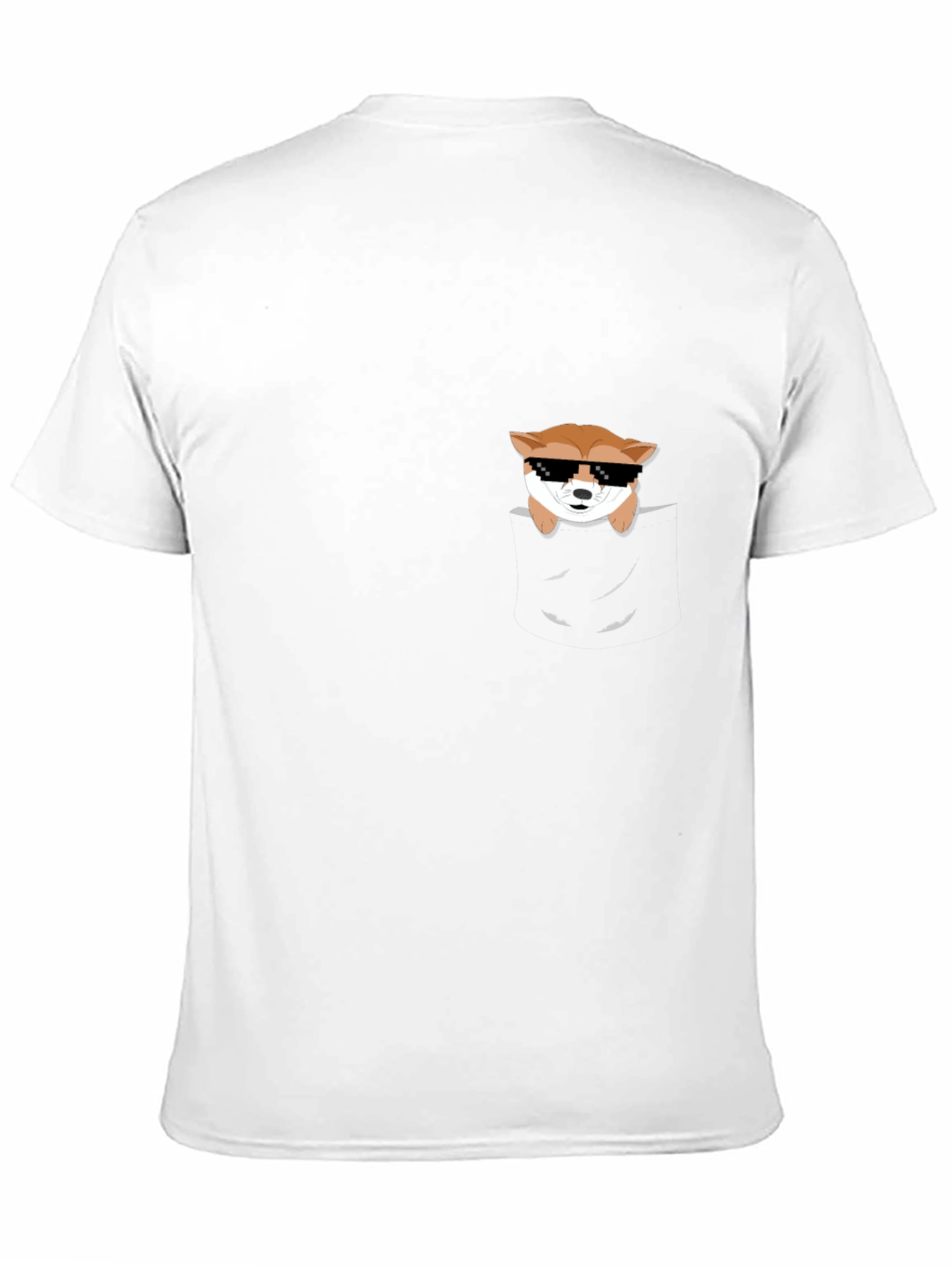 Cool Doge Pocket T-Shirt - Funny Meme Tee