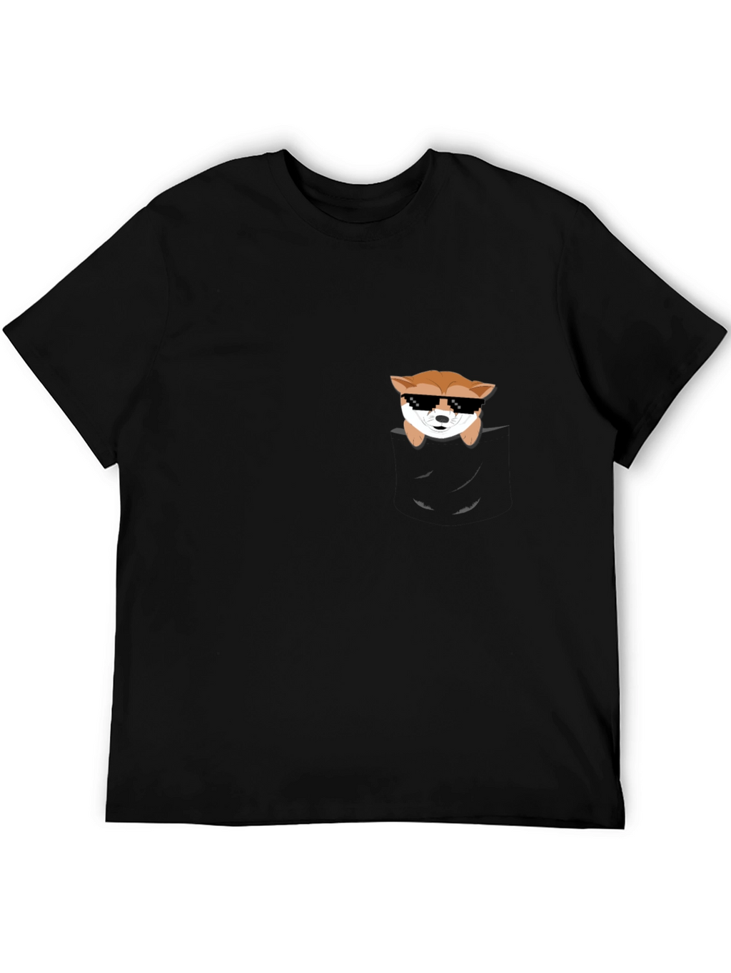 Cool Doge Pocket T-Shirt - Funny Meme Tee