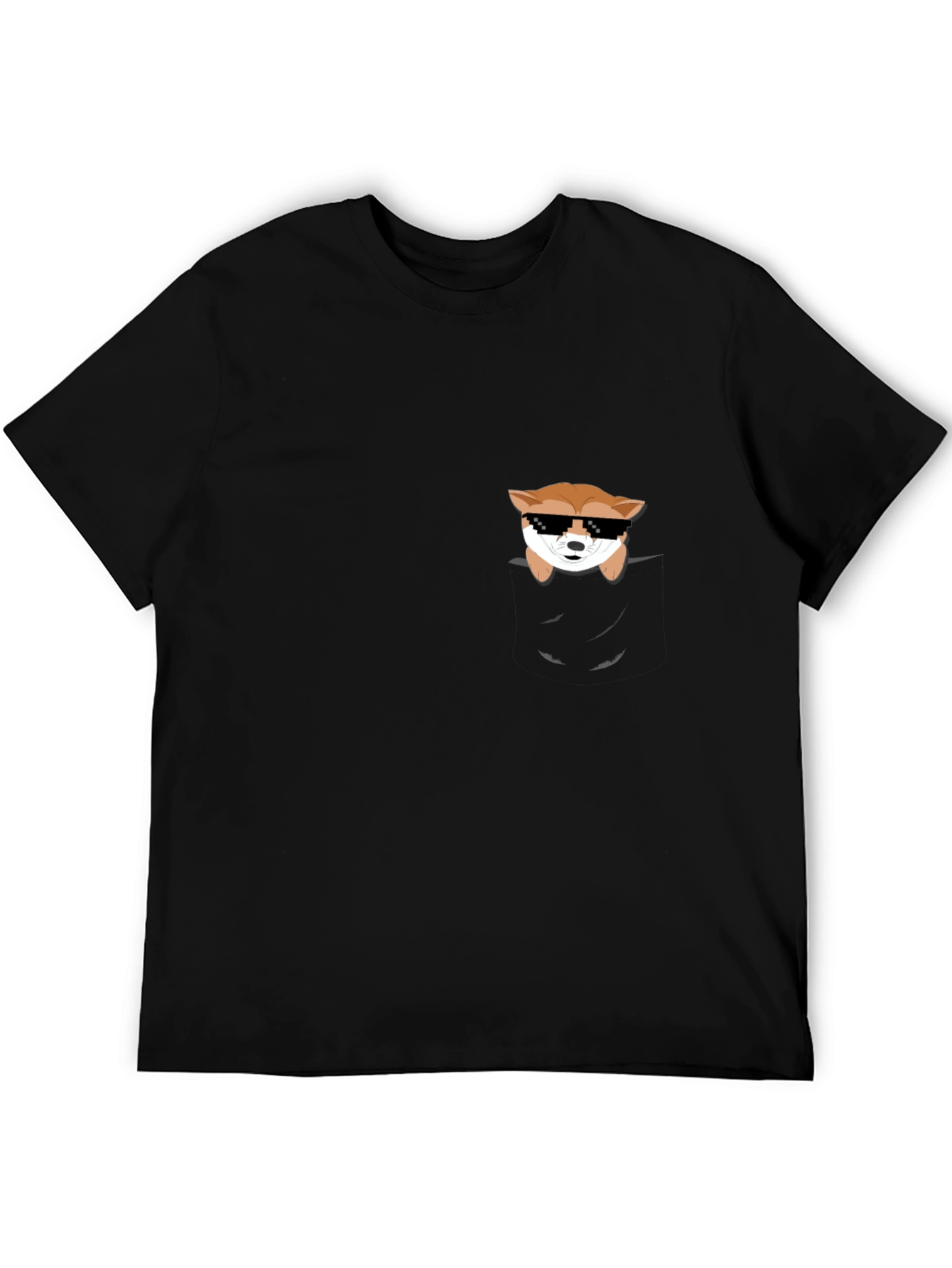 Cool Doge Pocket T-Shirt - Funny Meme Tee