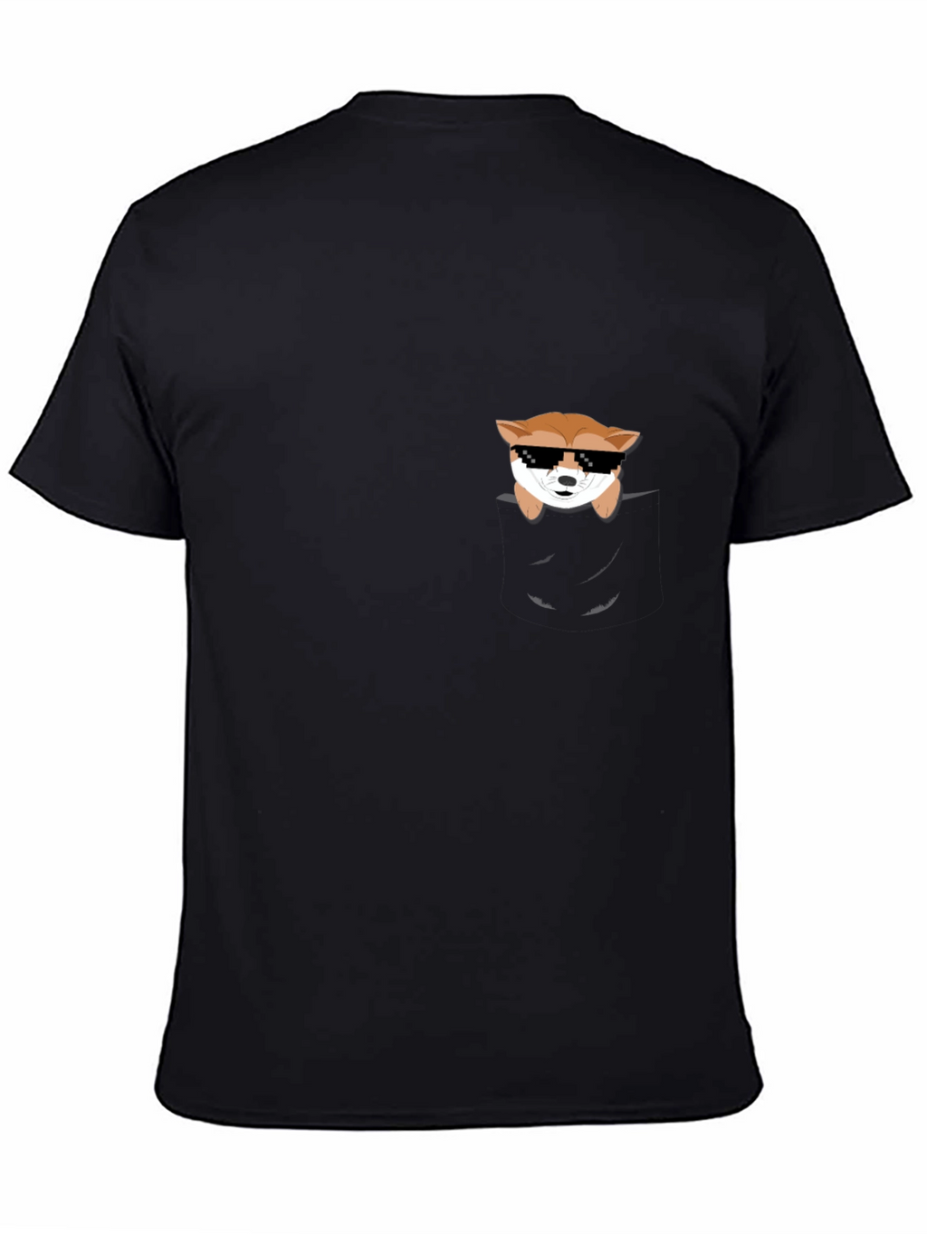 Cool Doge Pocket T-Shirt - Funny Meme Tee