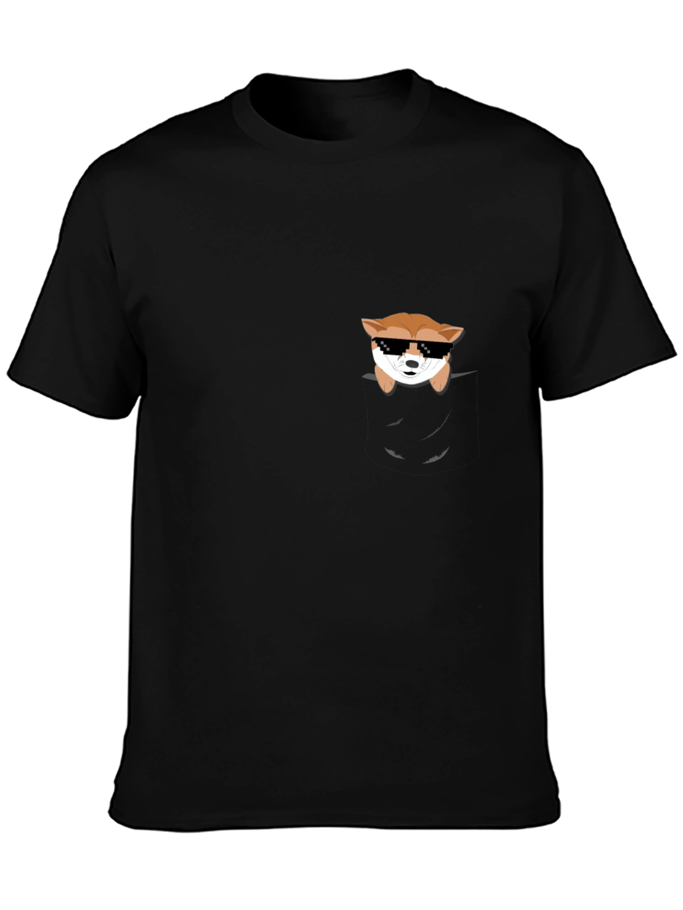Cool Doge Pocket T-Shirt - Funny Meme Tee
