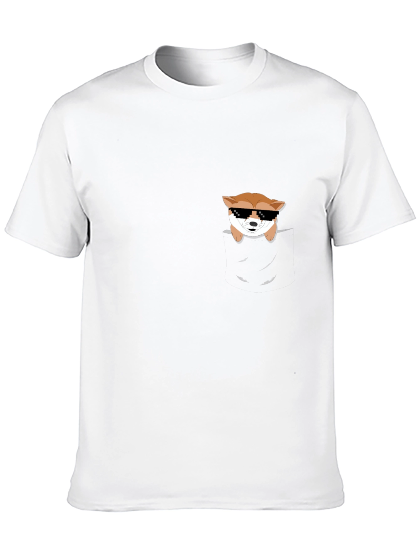 Cool Doge Pocket T-Shirt - Funny Meme Tee