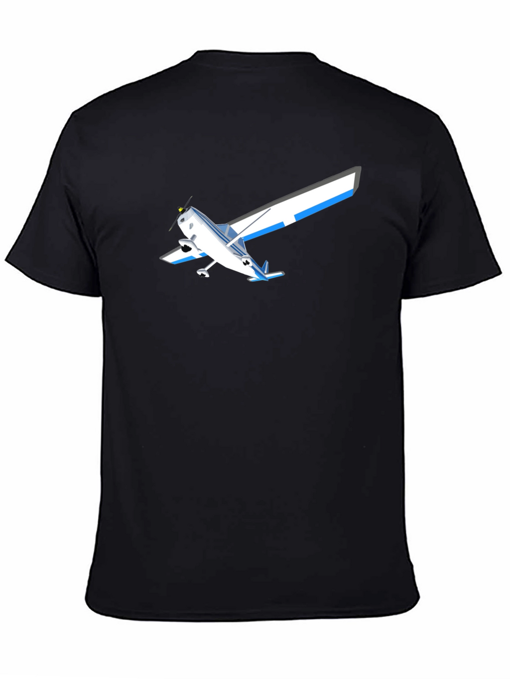 Airplane Graphic T-Shirt - Black Casual Style