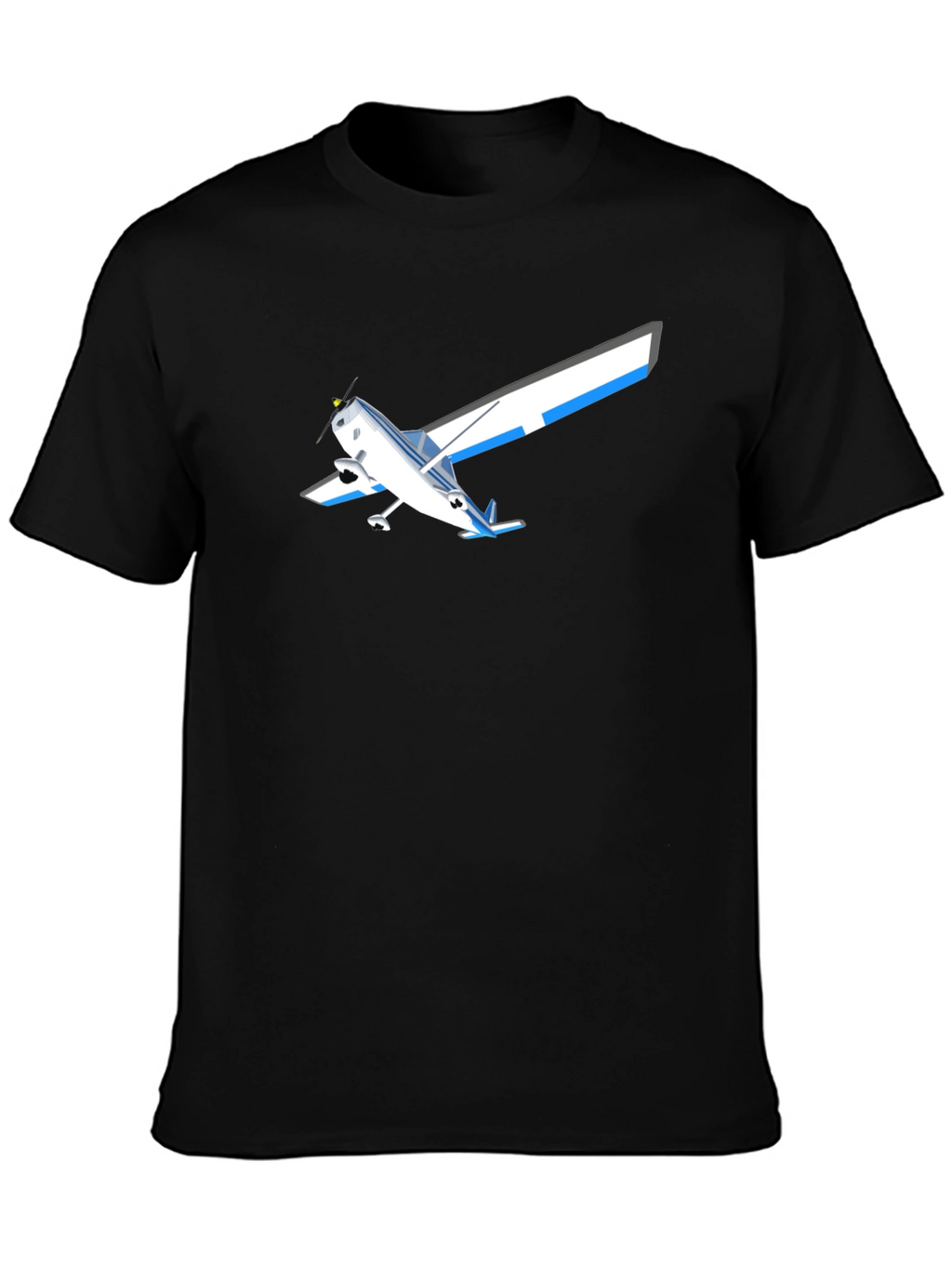Airplane Graphic T-Shirt - Black Casual Style