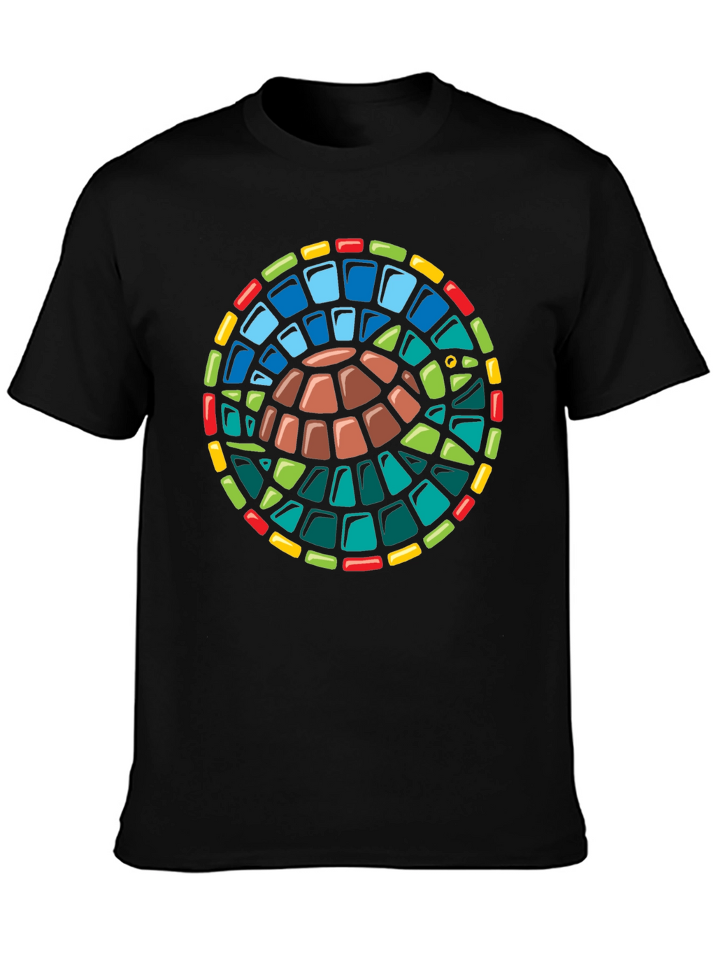Turtle Stained Glass Style Graphic T-Shirt