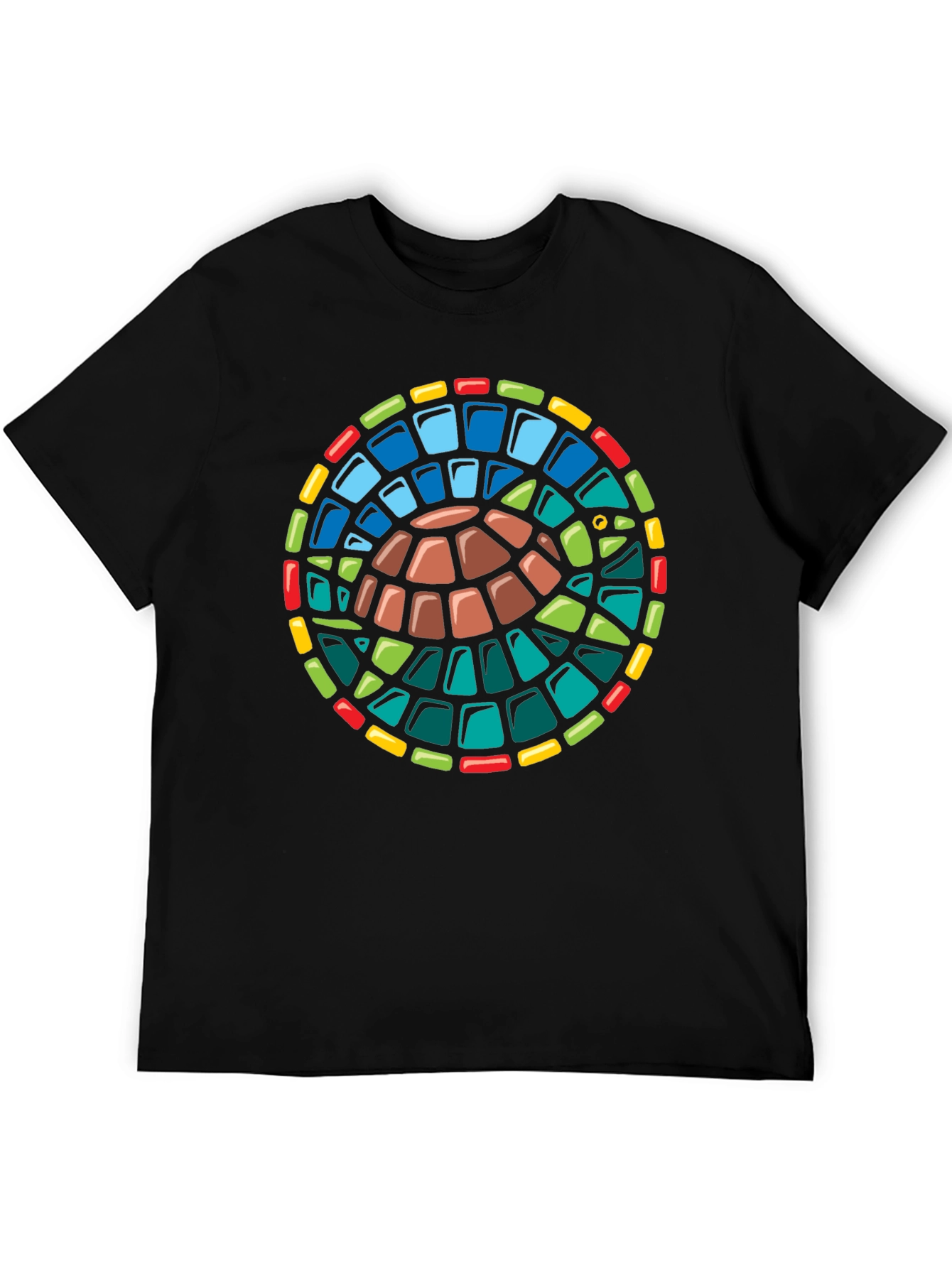 Turtle Stained Glass Style Graphic T-Shirt