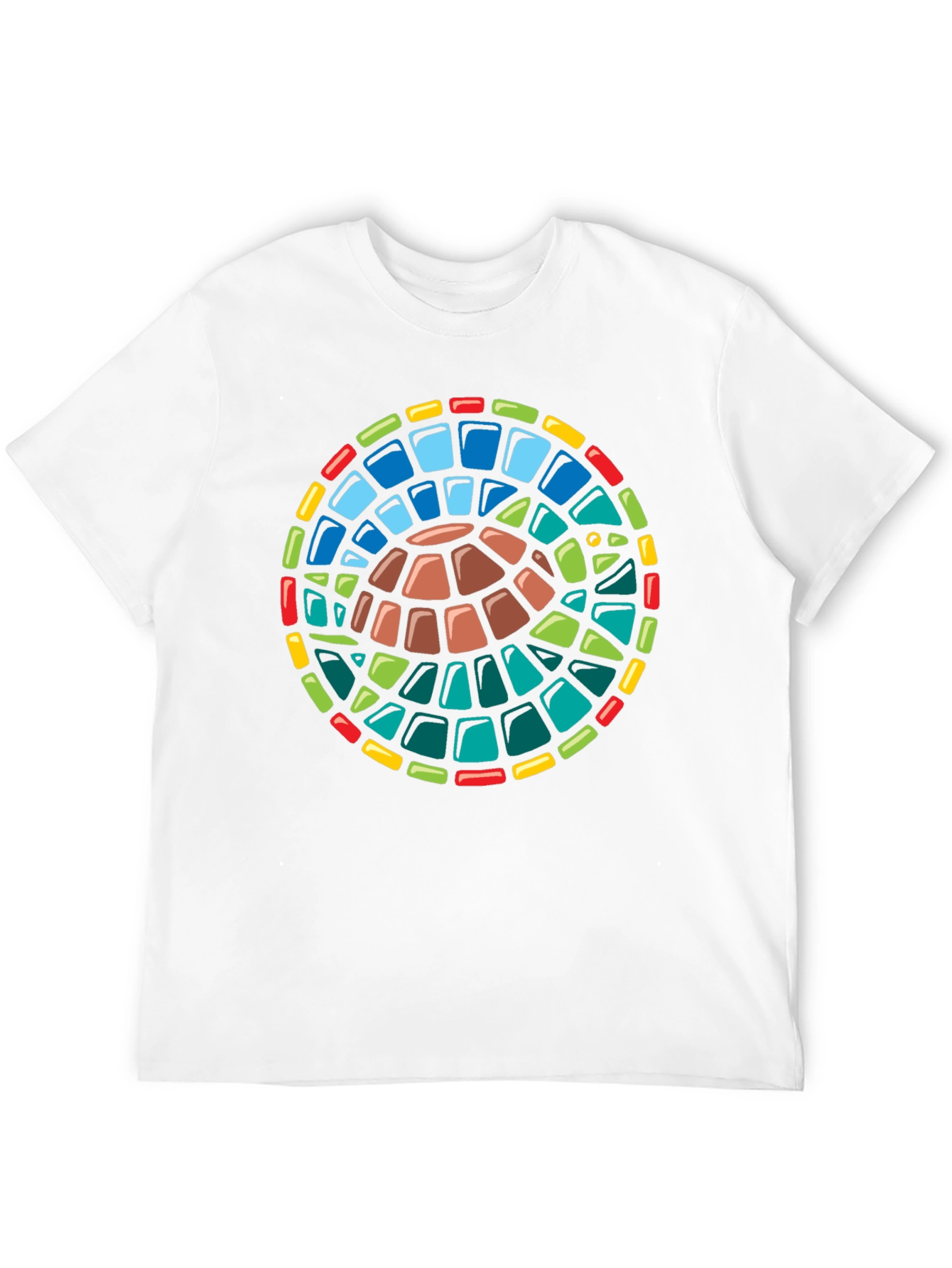 Turtle Stained Glass Style Graphic T-Shirt
