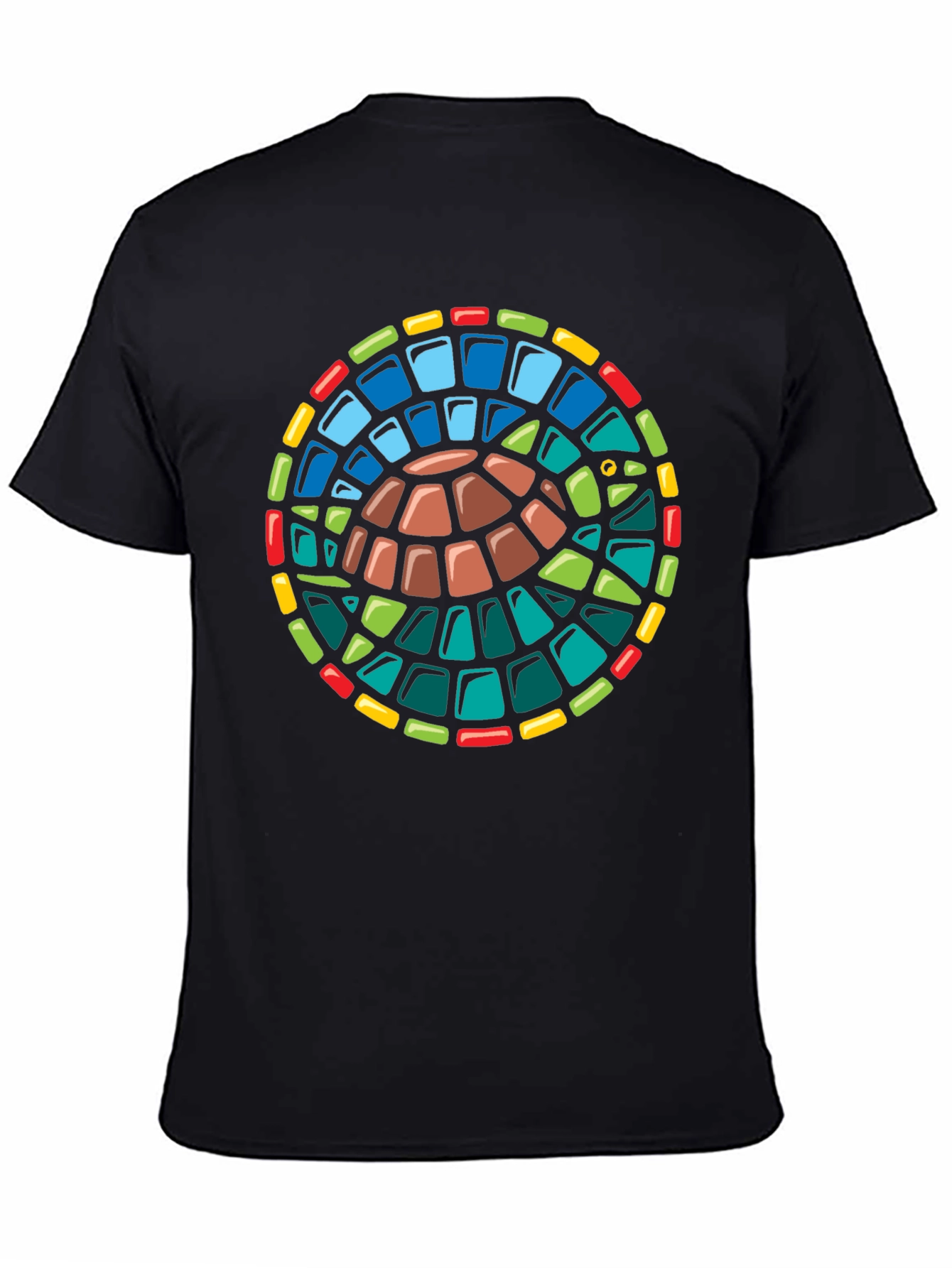 Turtle Stained Glass Style Graphic T-Shirt