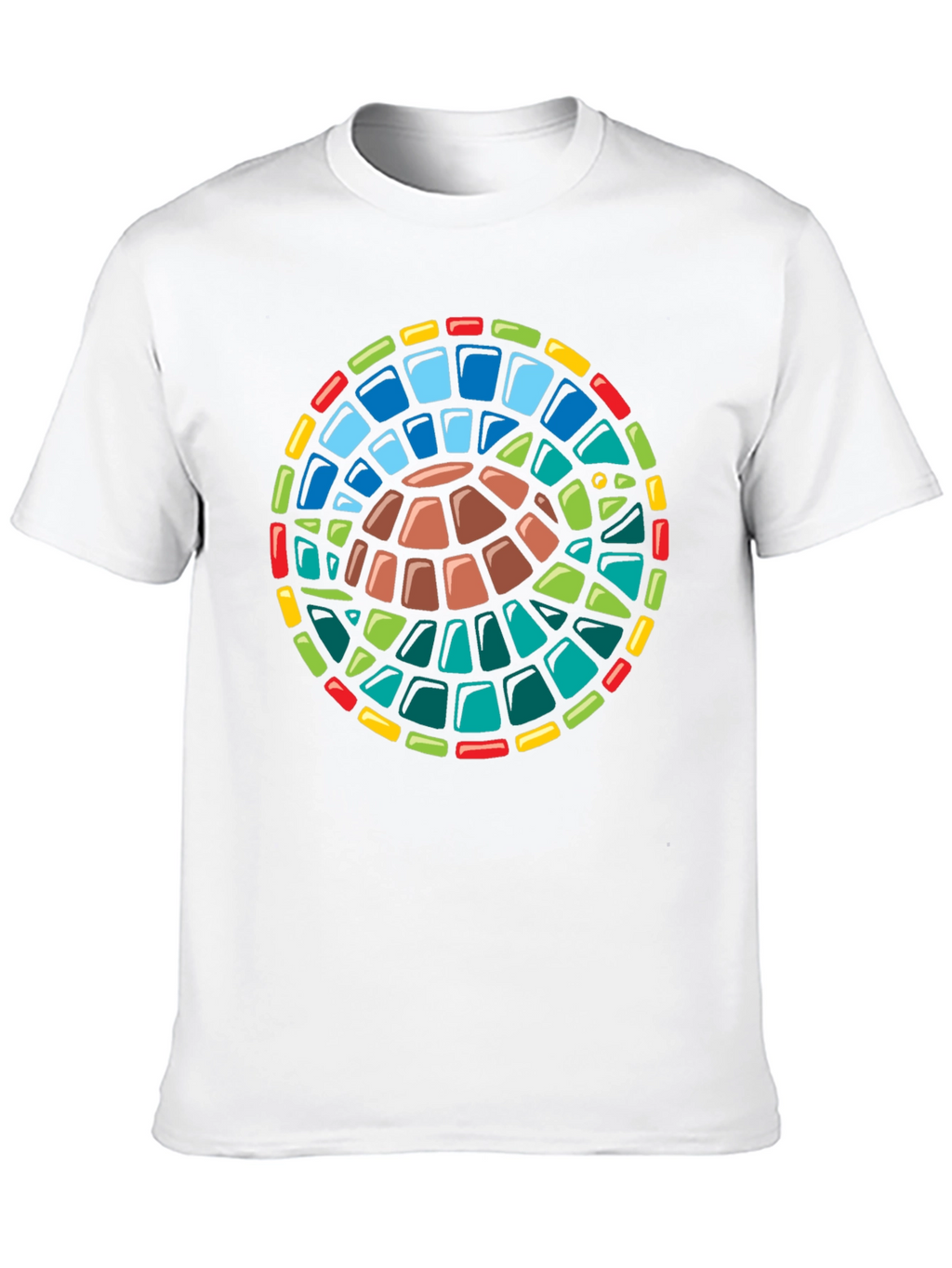 Turtle Stained Glass Style Graphic T-Shirt
