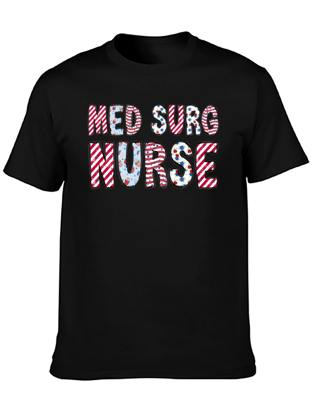 Med Surg Nurse T-Shirt - Patriotic Design