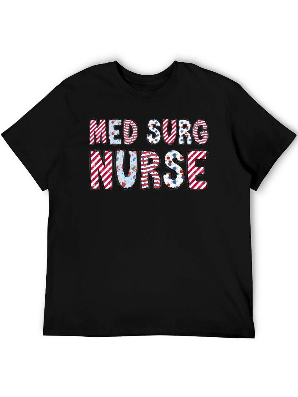 Med Surg Nurse T-Shirt - Patriotic Design