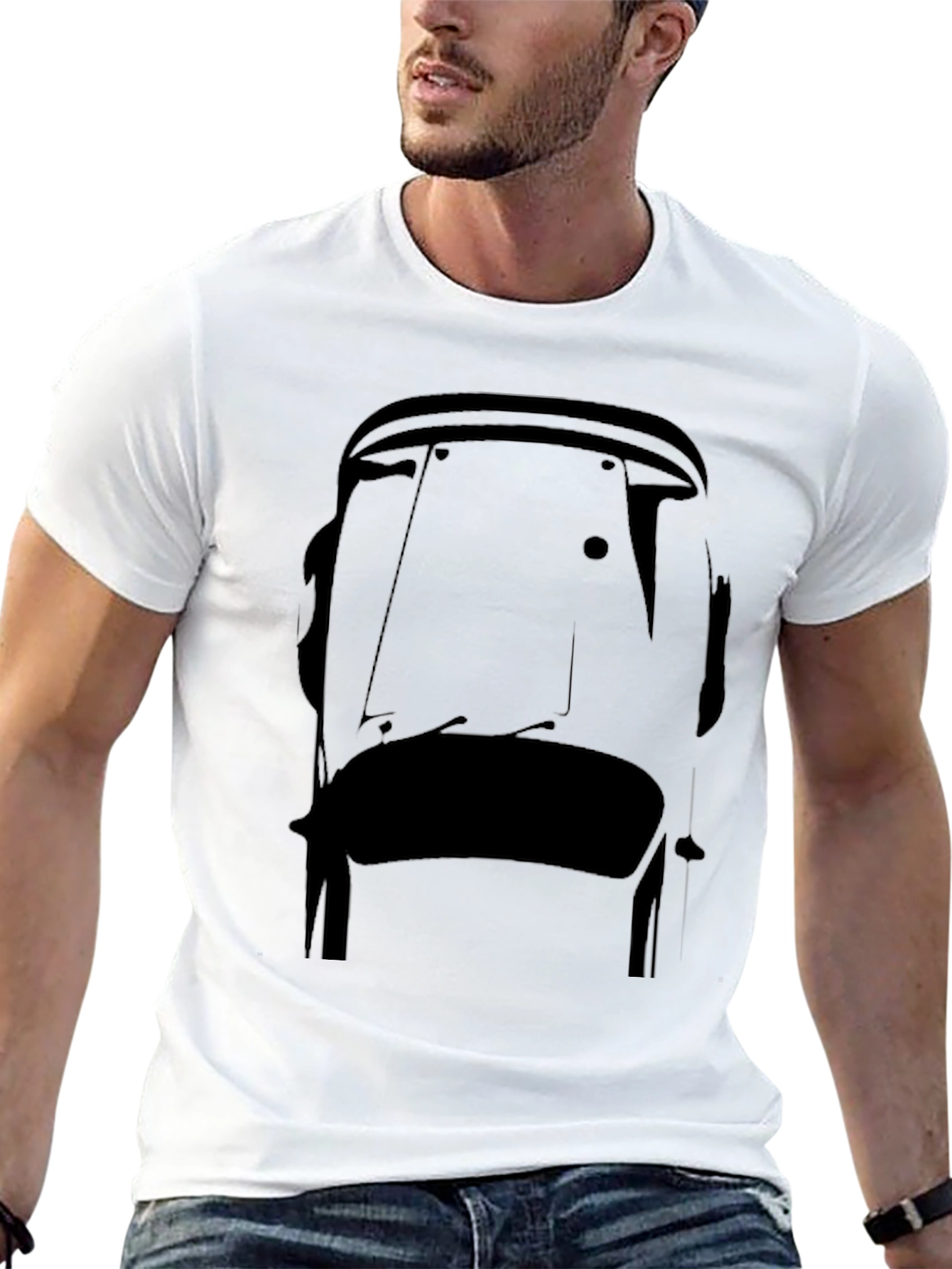 Moai Statue Graphic T-Shirt - Classic Black Tee