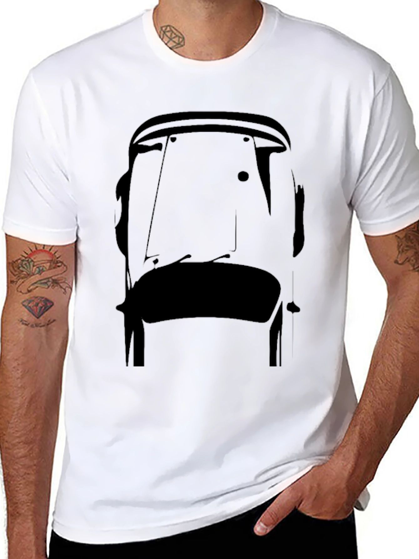 Moai Statue Graphic T-Shirt - Classic Black Tee