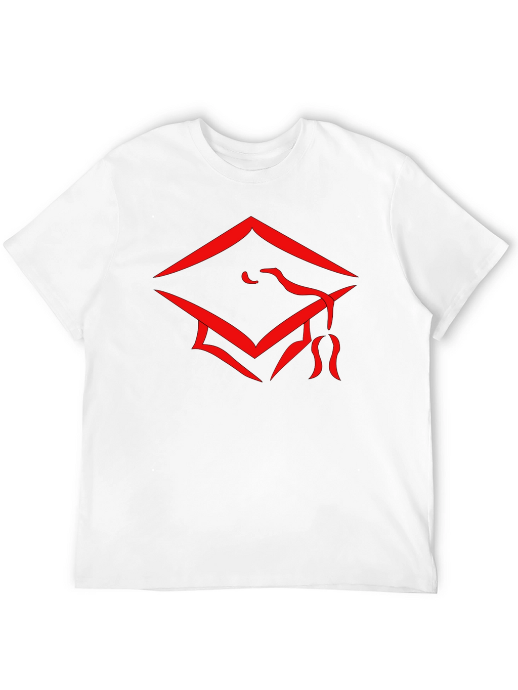Graduation Cap Graphic Tee - Stylish Black Cotton T-Shirt