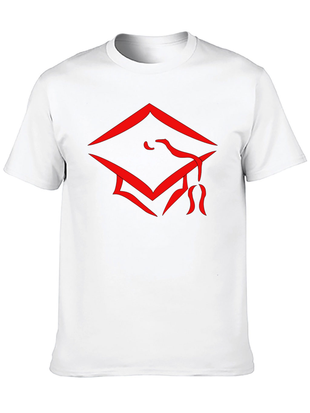 Graduation Cap Graphic Tee - Stylish Black Cotton T-Shirt
