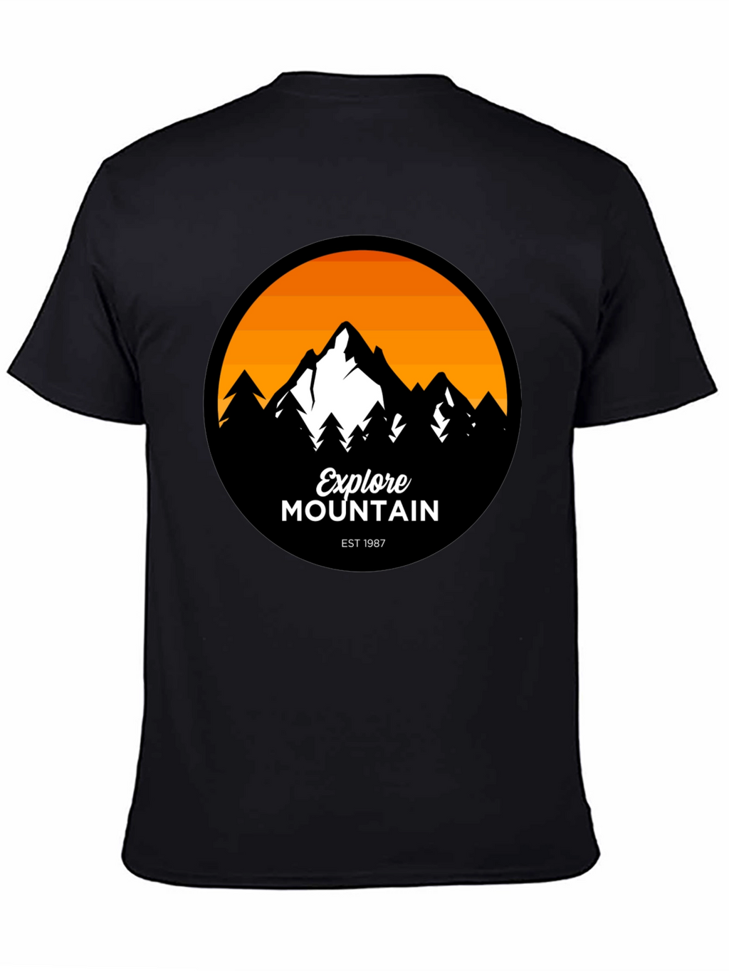Explore Mountain Graphic T-Shirt - Black