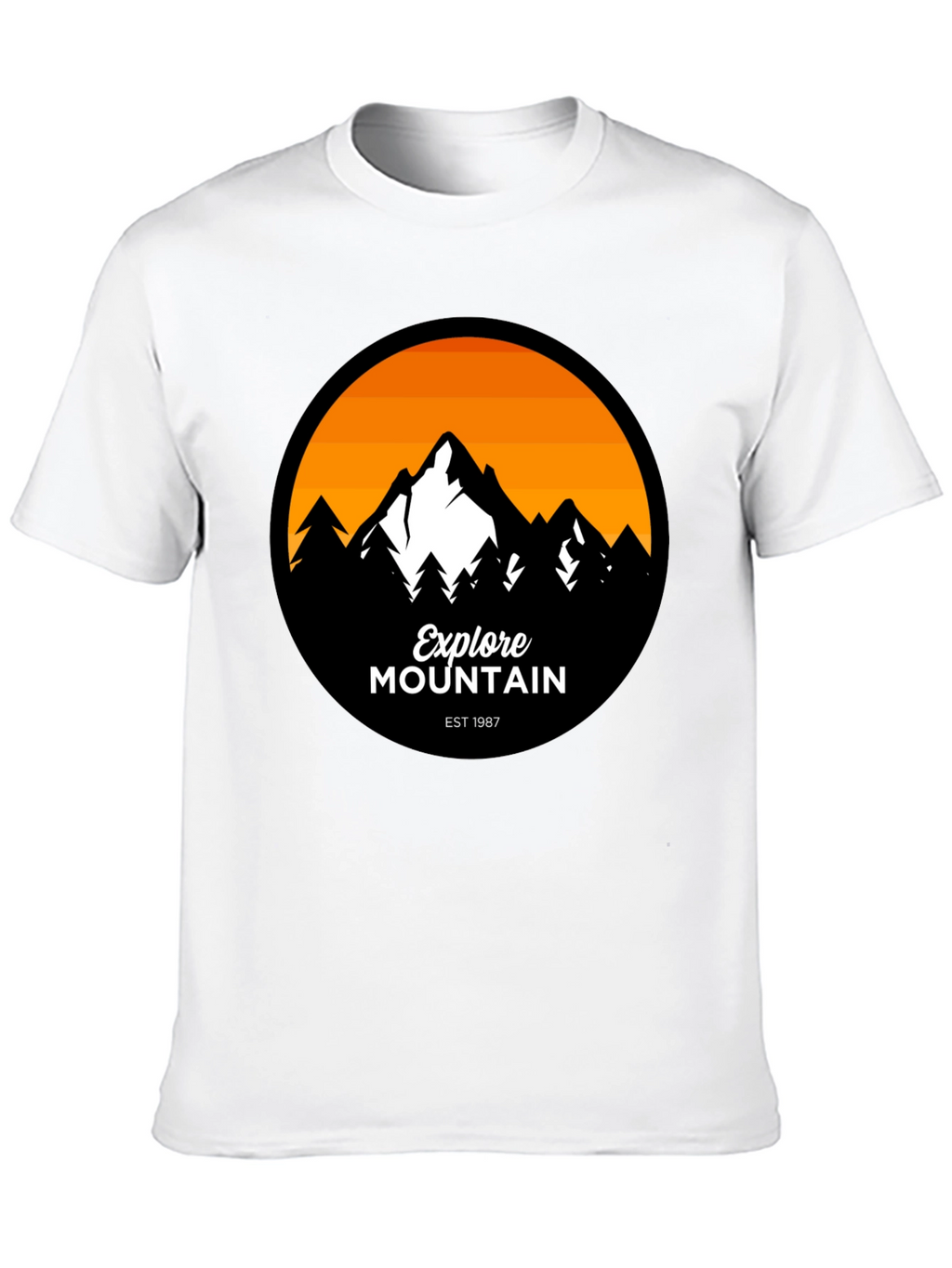 Explore Mountain Graphic T-Shirt - Black