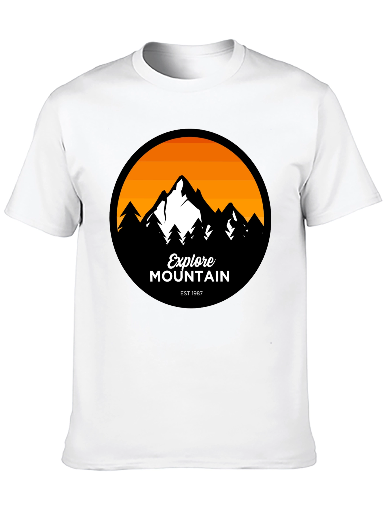 Explore Mountain Graphic T-Shirt - Black