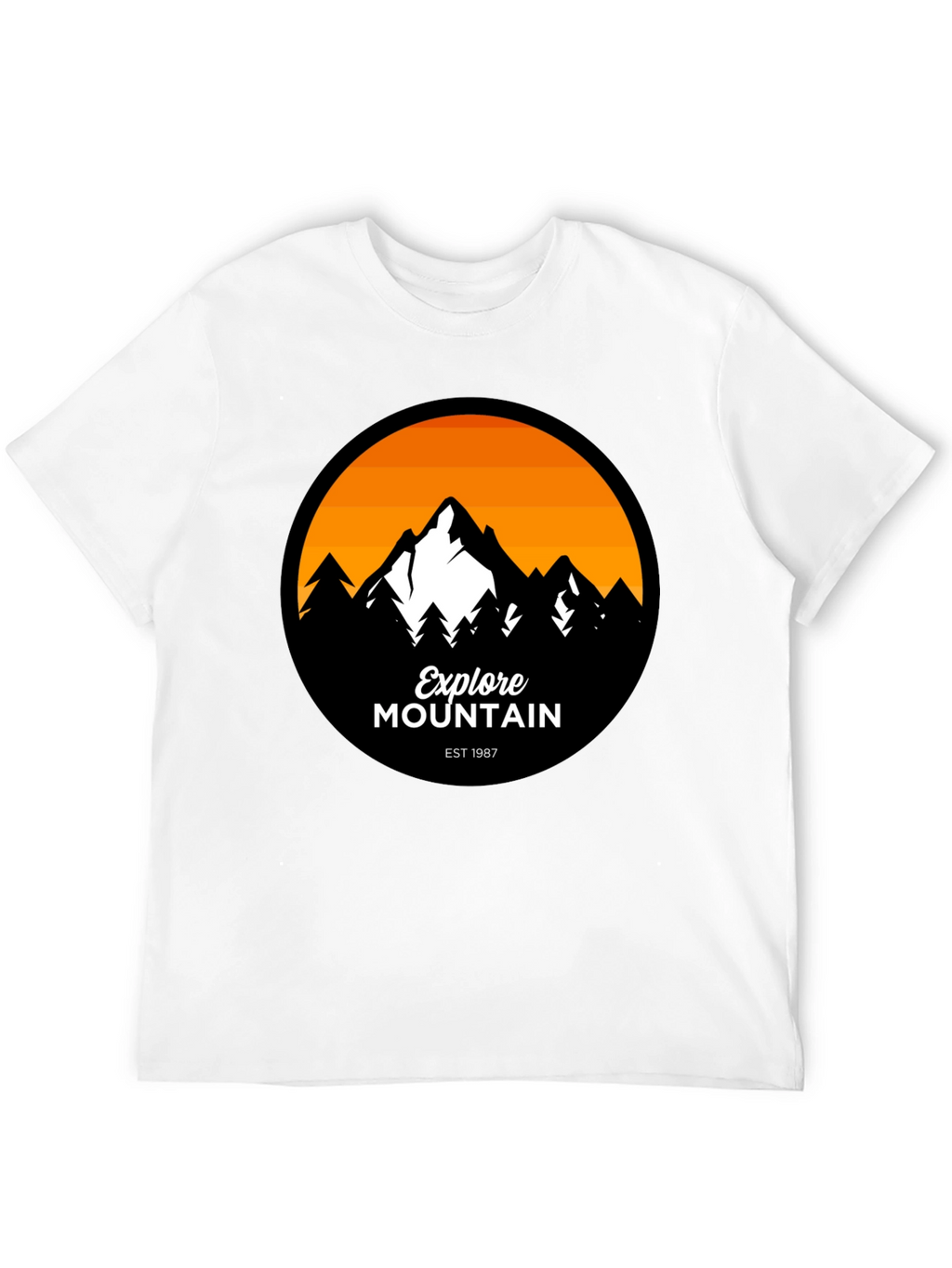 Explore Mountain Graphic T-Shirt - Black