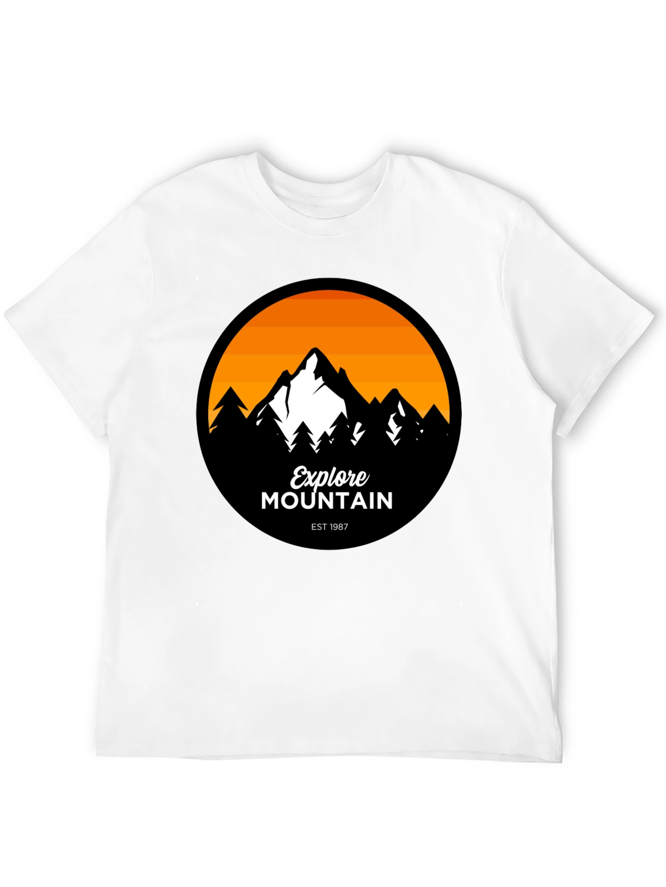 Explore Mountain Graphic T-Shirt - Black