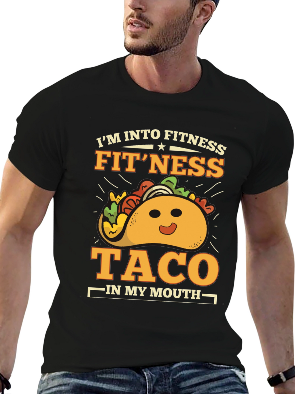 Fitness Taco Graphic T-Shirt - Gym Humor Tee