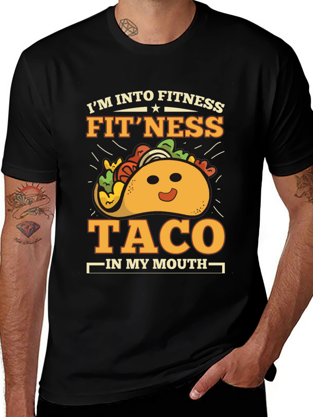 Fitness Taco Graphic T-Shirt - Gym Humor Tee