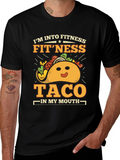 Fitness Taco Graphic T-Shirt - Gym Humor Tee