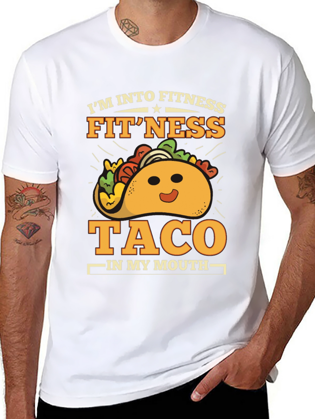 Fitness Taco Graphic T-Shirt - Gym Humor Tee