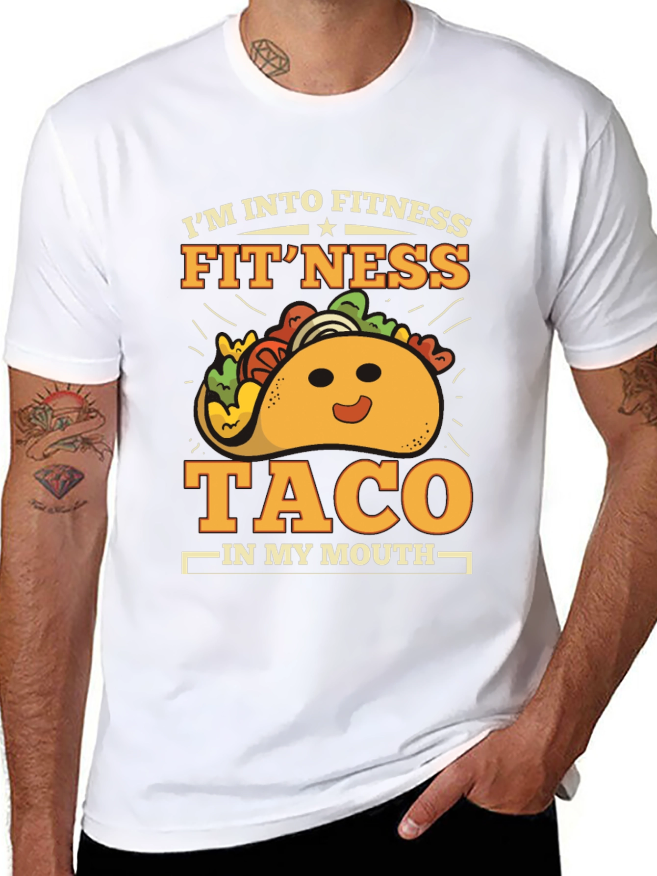 Fitness Taco Graphic T-Shirt - Gym Humor Tee