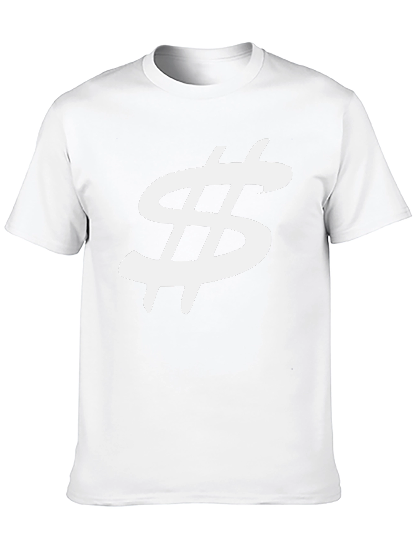 Black T-Shirt with White Dollar Sign