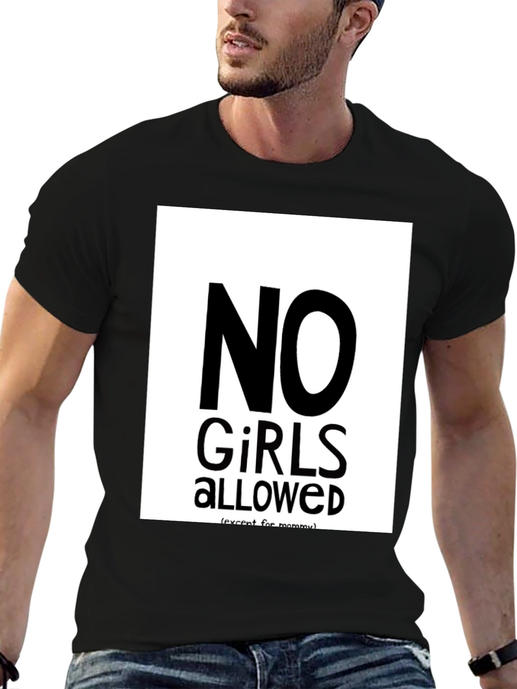 No Girls Allowed Graphic Tee - Mens Black T-Shirt