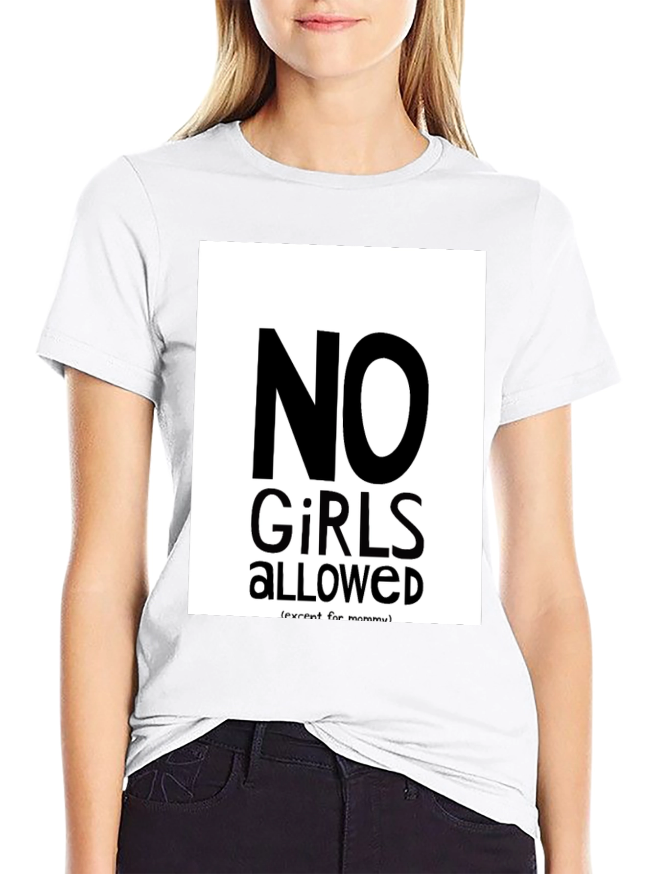 No Girls Allowed Graphic Tee - Mens Black T-Shirt