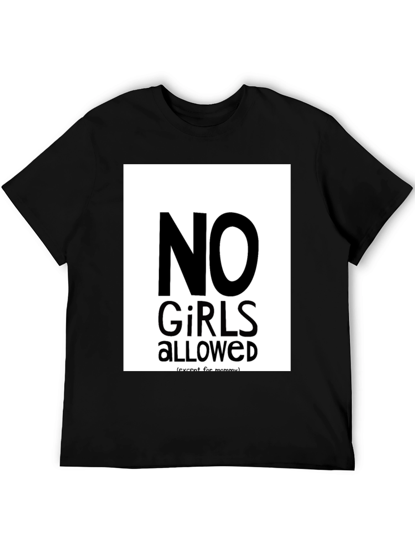 No Girls Allowed Graphic Tee - Mens Black T-Shirt
