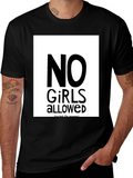 No Girls Allowed Graphic Tee - Mens Black T-Shirt