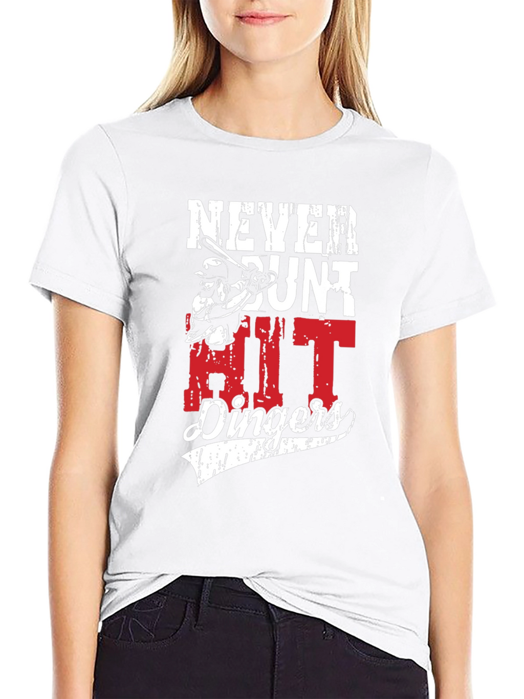 Never Bunt Hit Dingers Graphic Tee