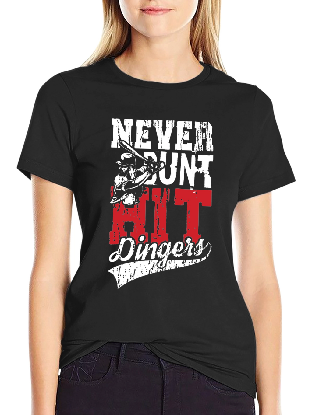 Never Bunt Hit Dingers Graphic Tee