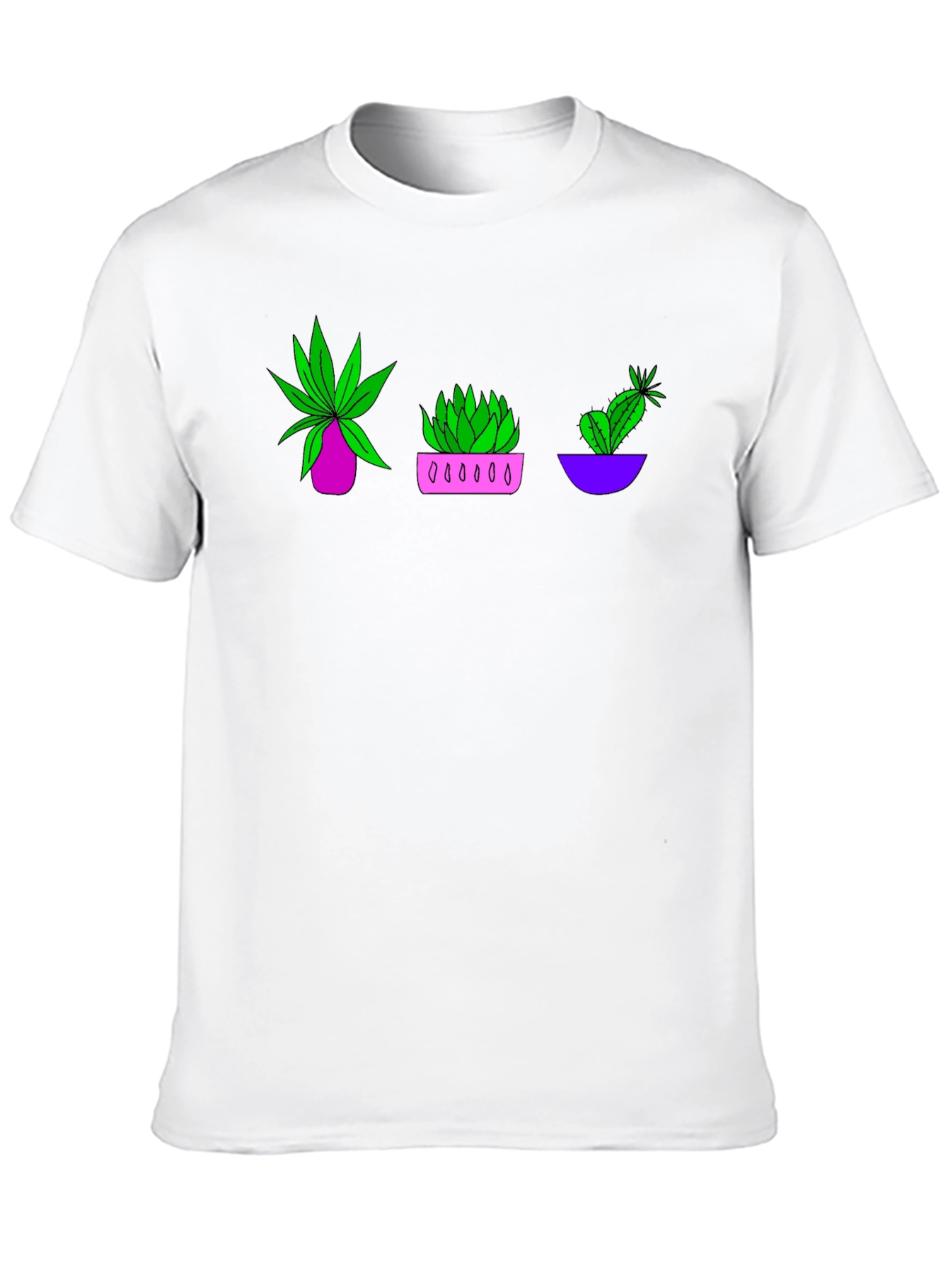 Plant Trio Graphic T-Shirt - Black
