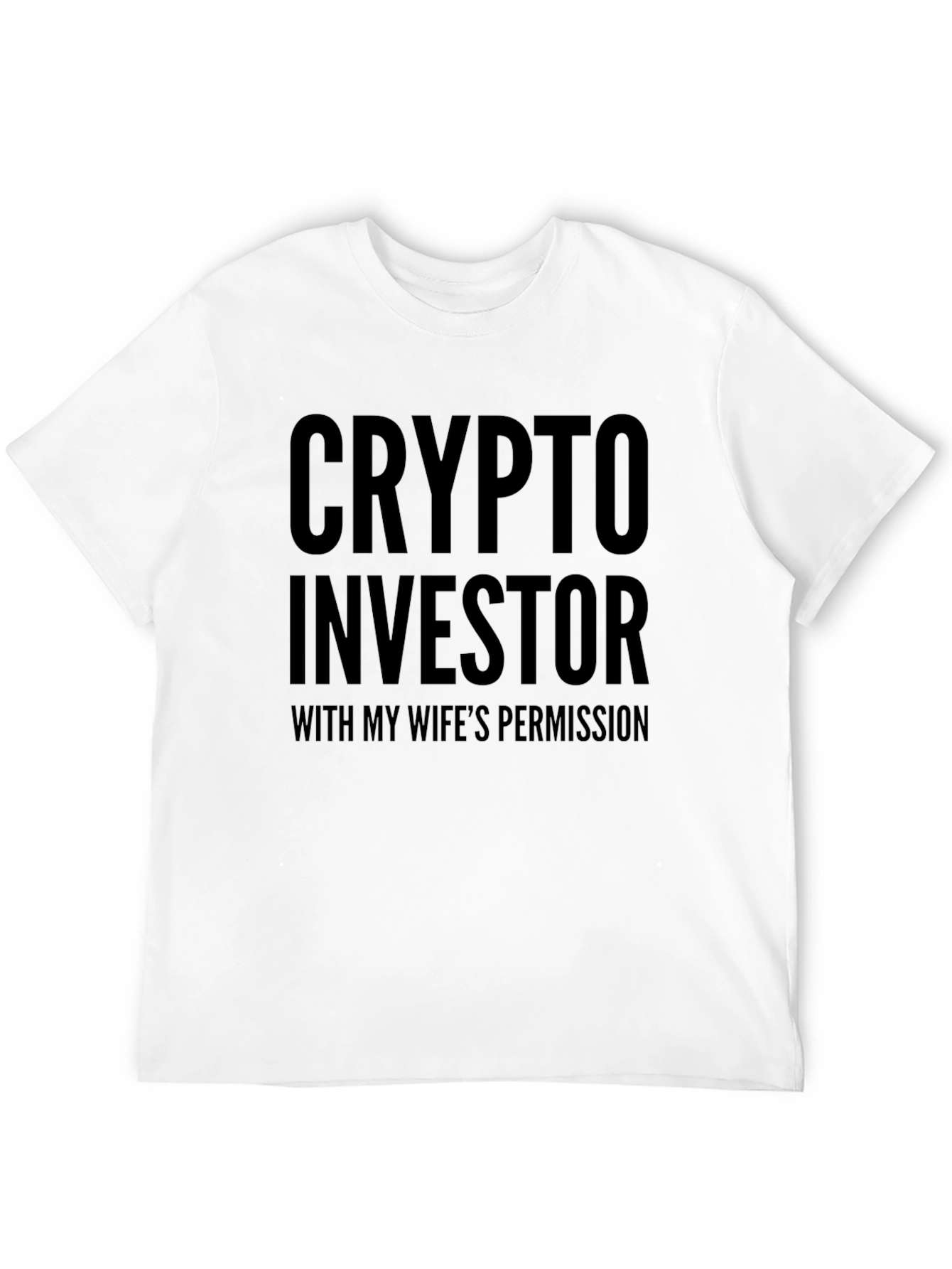 Crypto Investor Funny Mens Black T-Shirt