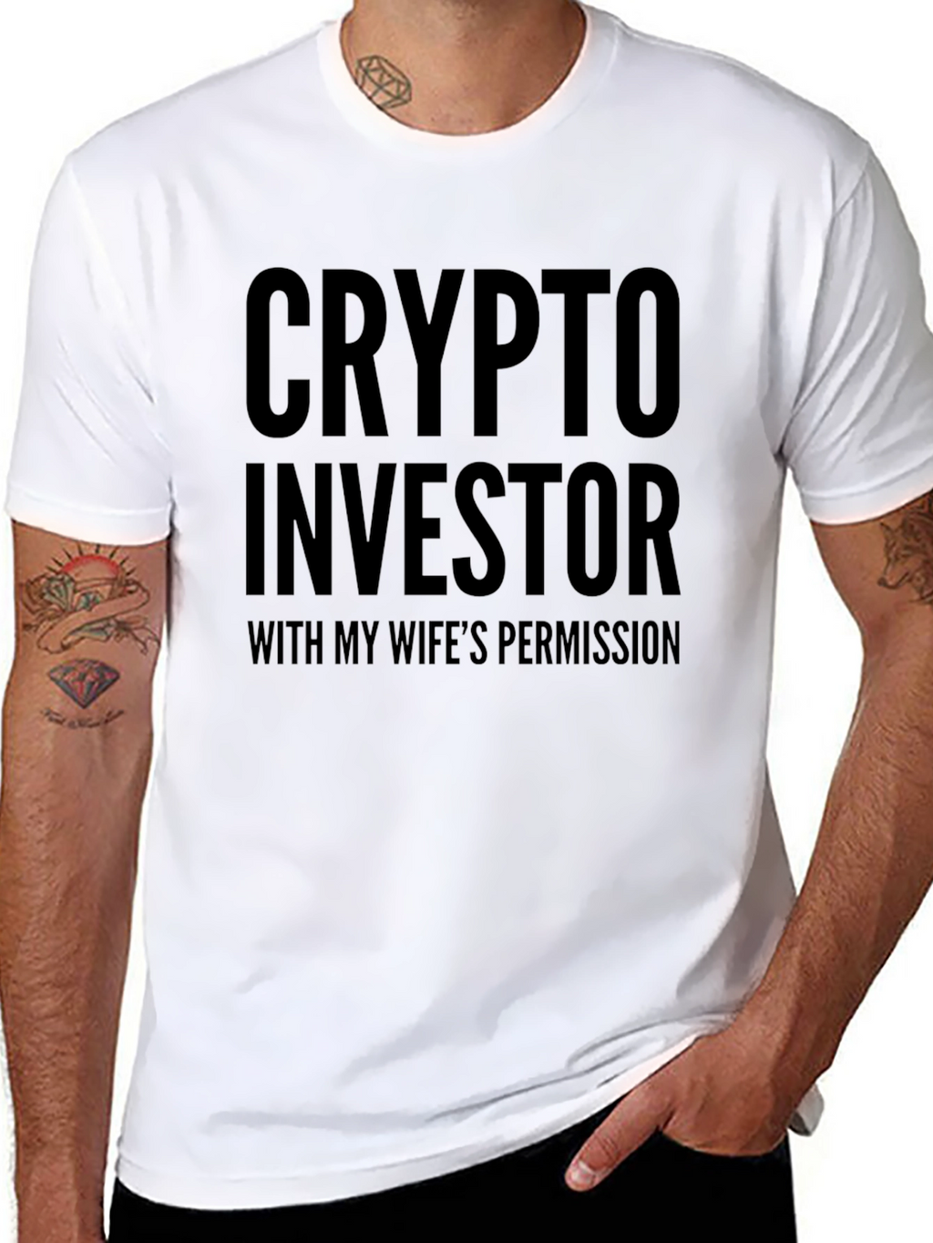 Crypto Investor Funny Mens Black T-Shirt