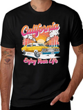California Car Graphic T-Shirt - Retro Style