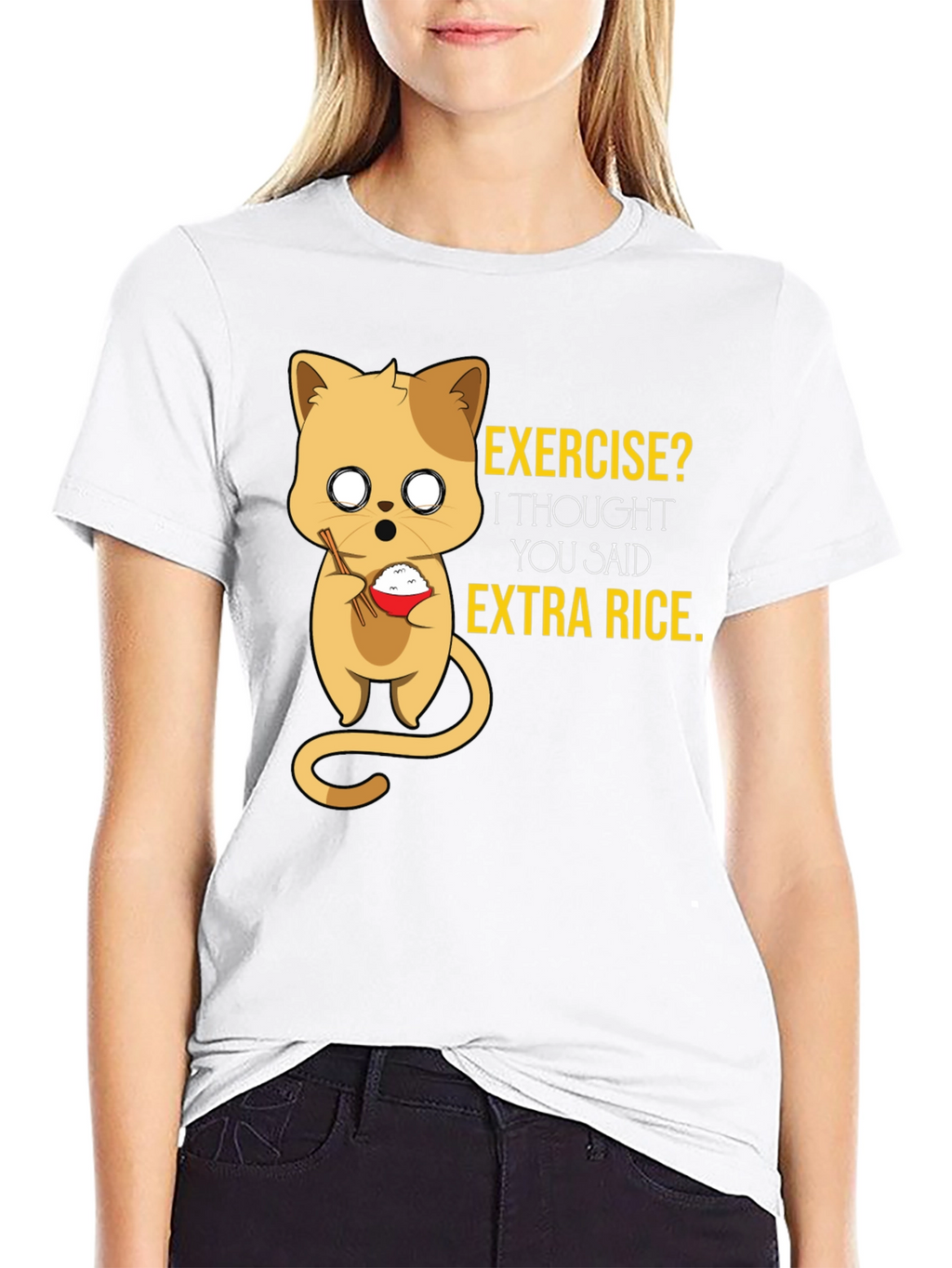 Funny Cat Rice T-Shirt