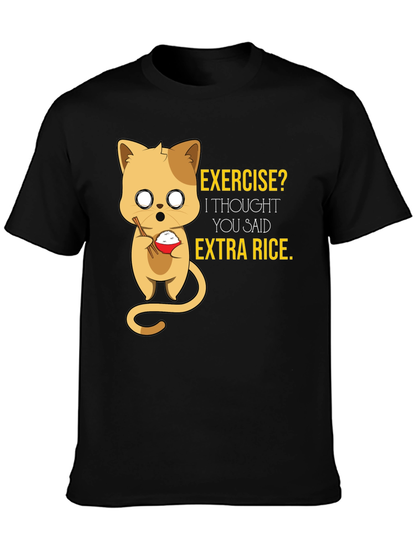 Funny Cat Rice T-Shirt