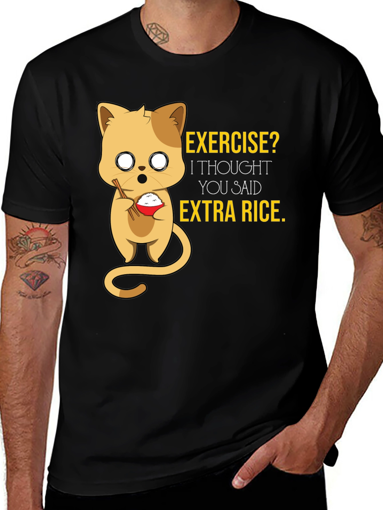 Funny Cat Rice T-Shirt