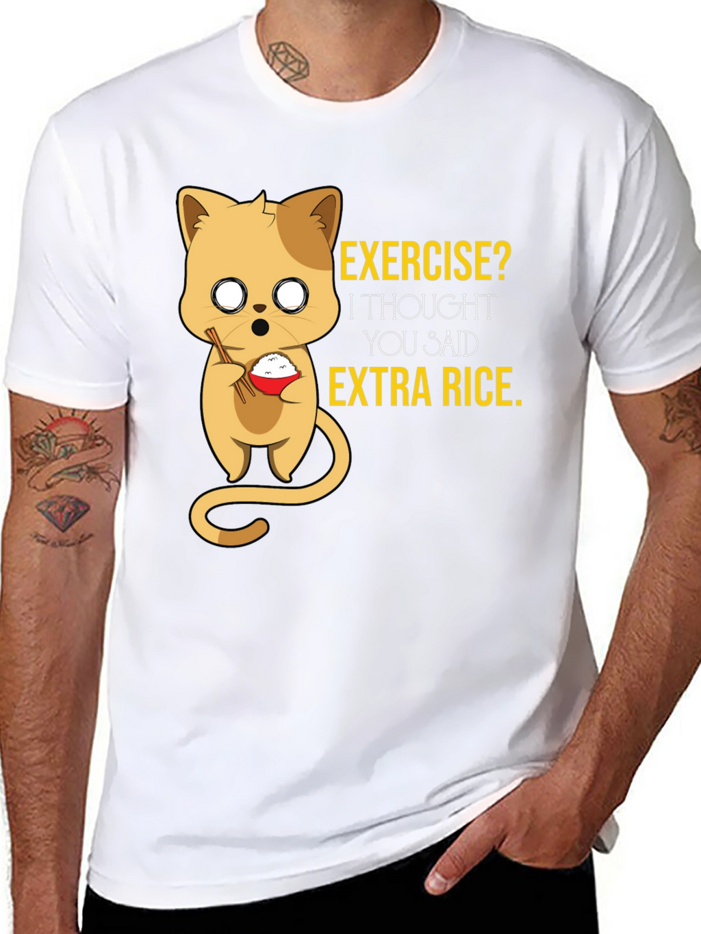 Funny Cat Rice T-Shirt