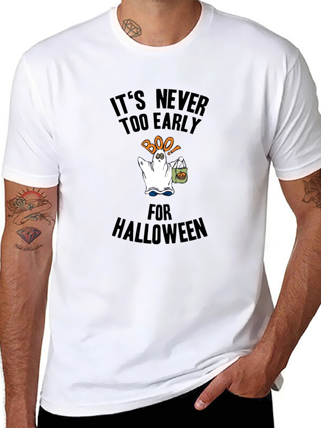 Its Never Too Early For Halloween Black T-Shirt