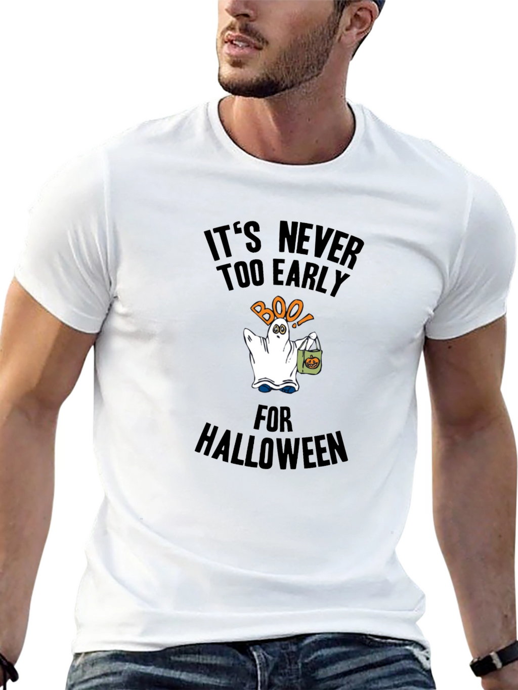 Its Never Too Early For Halloween Black T-Shirt